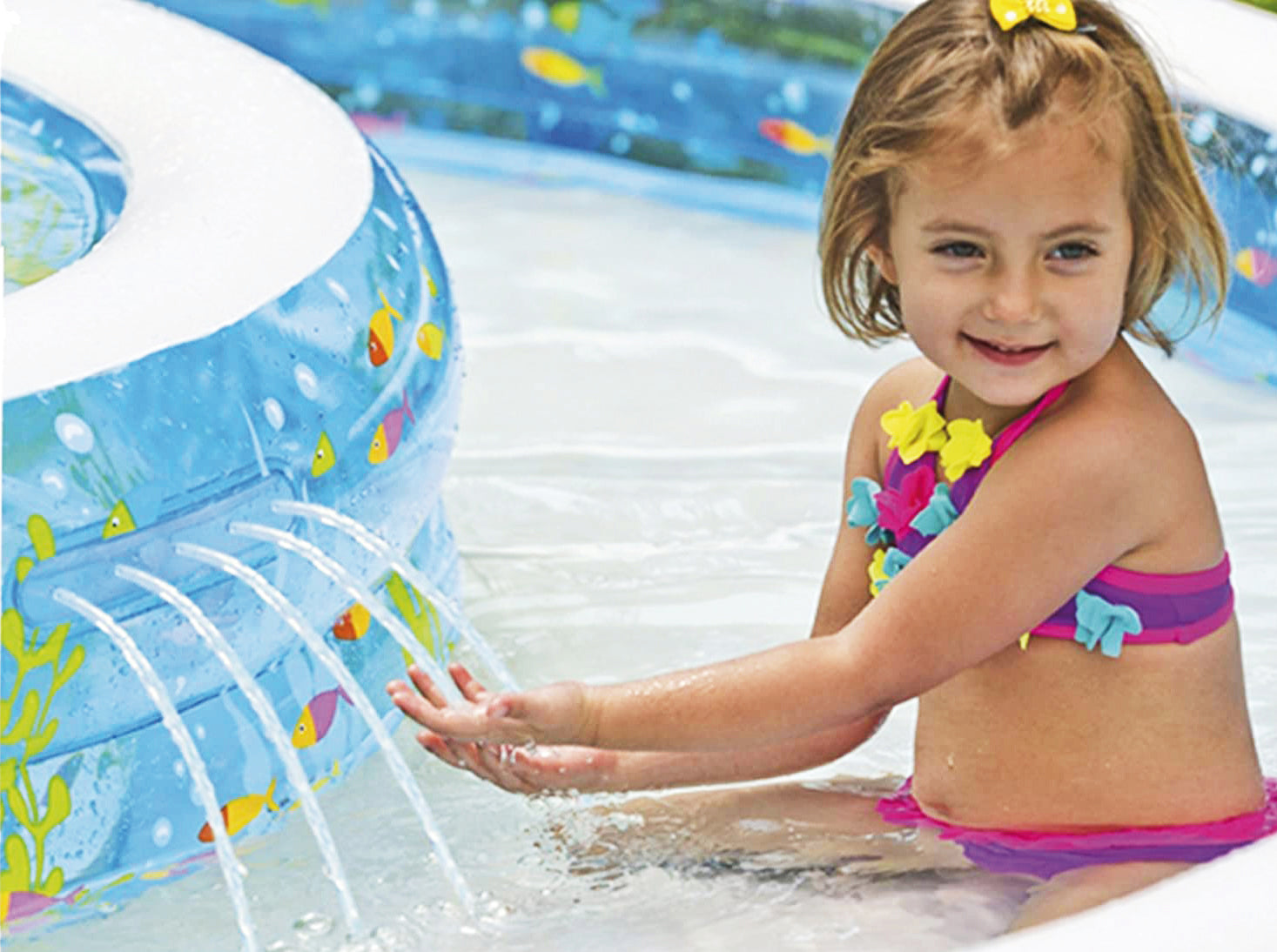 Intex PISCINA TONDA GONFIABILE BABY FISH DOUBLE  cm. 279x36 h (lt. 990+232)