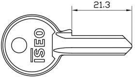 Iseo CHIAVE GREZZA PER LUCCHETTO CITY 3 Spine Lunghezza mm. 21,3 10.00 pz