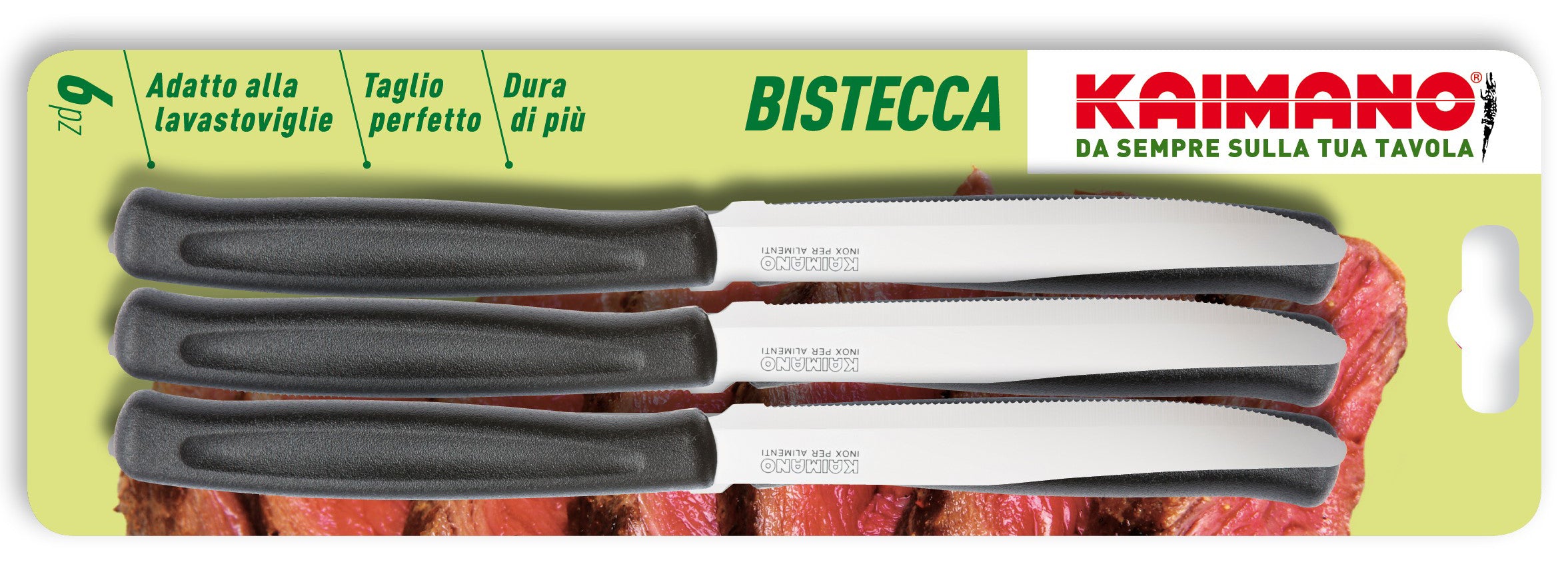 Kaimano SET COLTELLI PER BISTECCA DINAMIK 6 PEZZI col. Bianco
