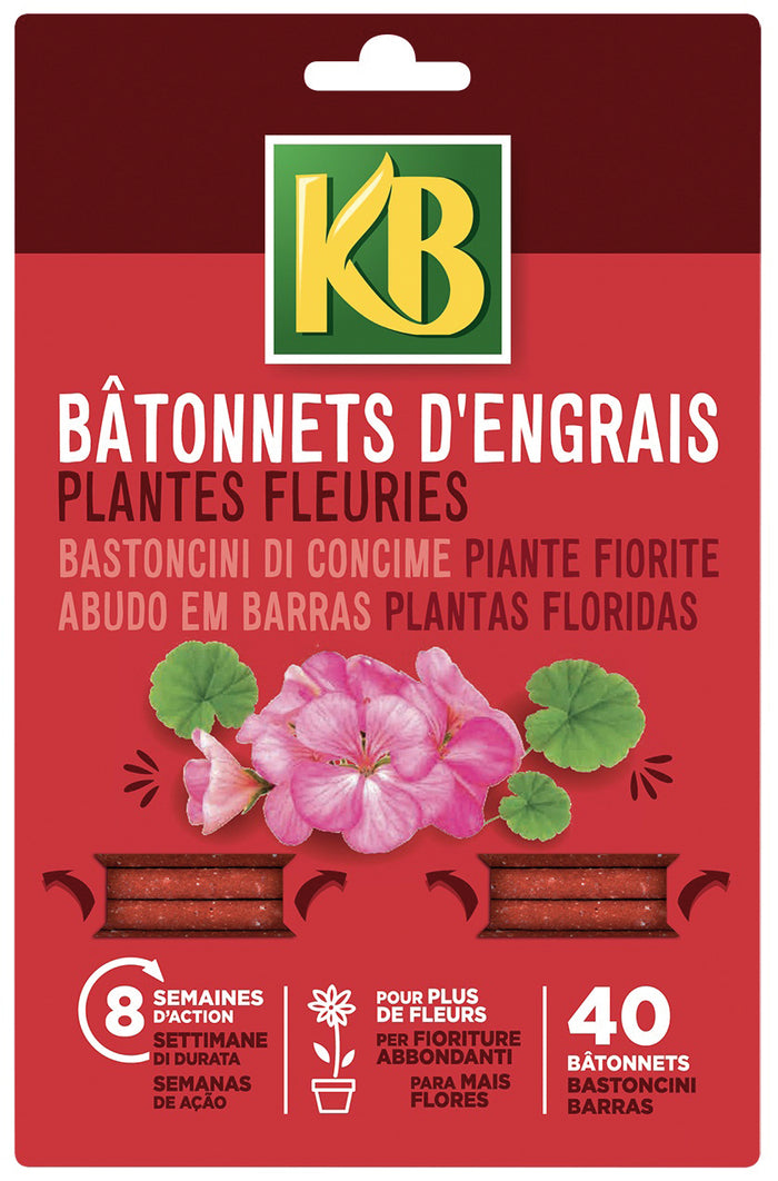 KB CONCIME BASTONCINI FERTILIZZANTI PIANTE FIORITE pz. 40