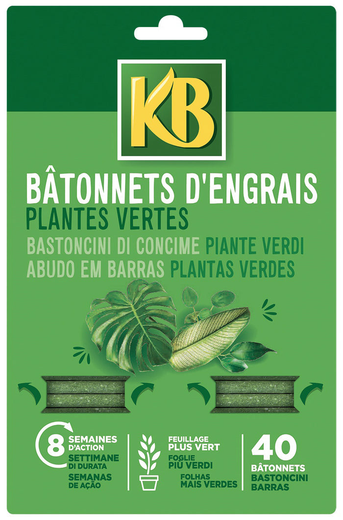 KB CONCIME BASTONCINI FERTILIZZANTI PIANTE VERDI pz. 40