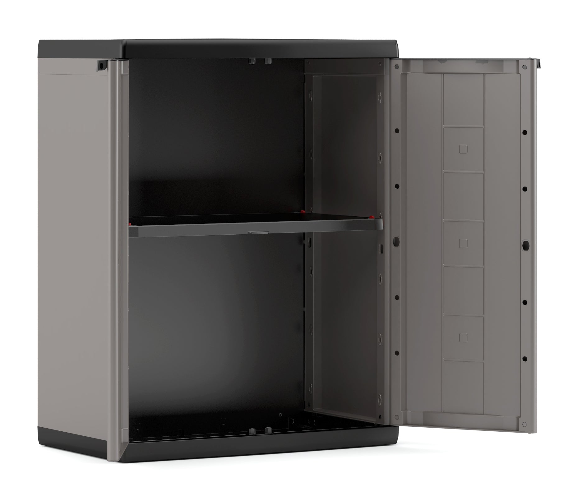 Armadio basso Jolly in resina con ripiano regolabile colore grigio Keter