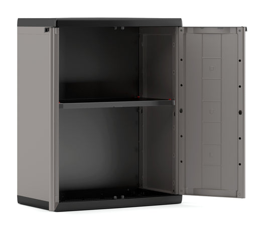 Armadio basso Jolly in resina con ripiano regolabile colore grigio Keter