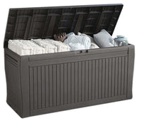 Baule porta attrezzi da giardino Comfy in resina resistente colore grafite Keter