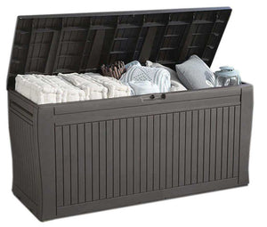 Baule porta attrezzi da giardino Comfy in resina resistente colore grafite Keter