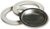 KIT 2 GUARNIZIONI + 1 FILTRO PER CAFFETTIERA  3 tazze