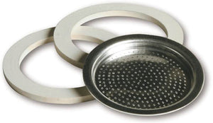 KIT 2 GUARNIZIONI + 1 FILTRO PER CAFFETTIERA  6 tazze