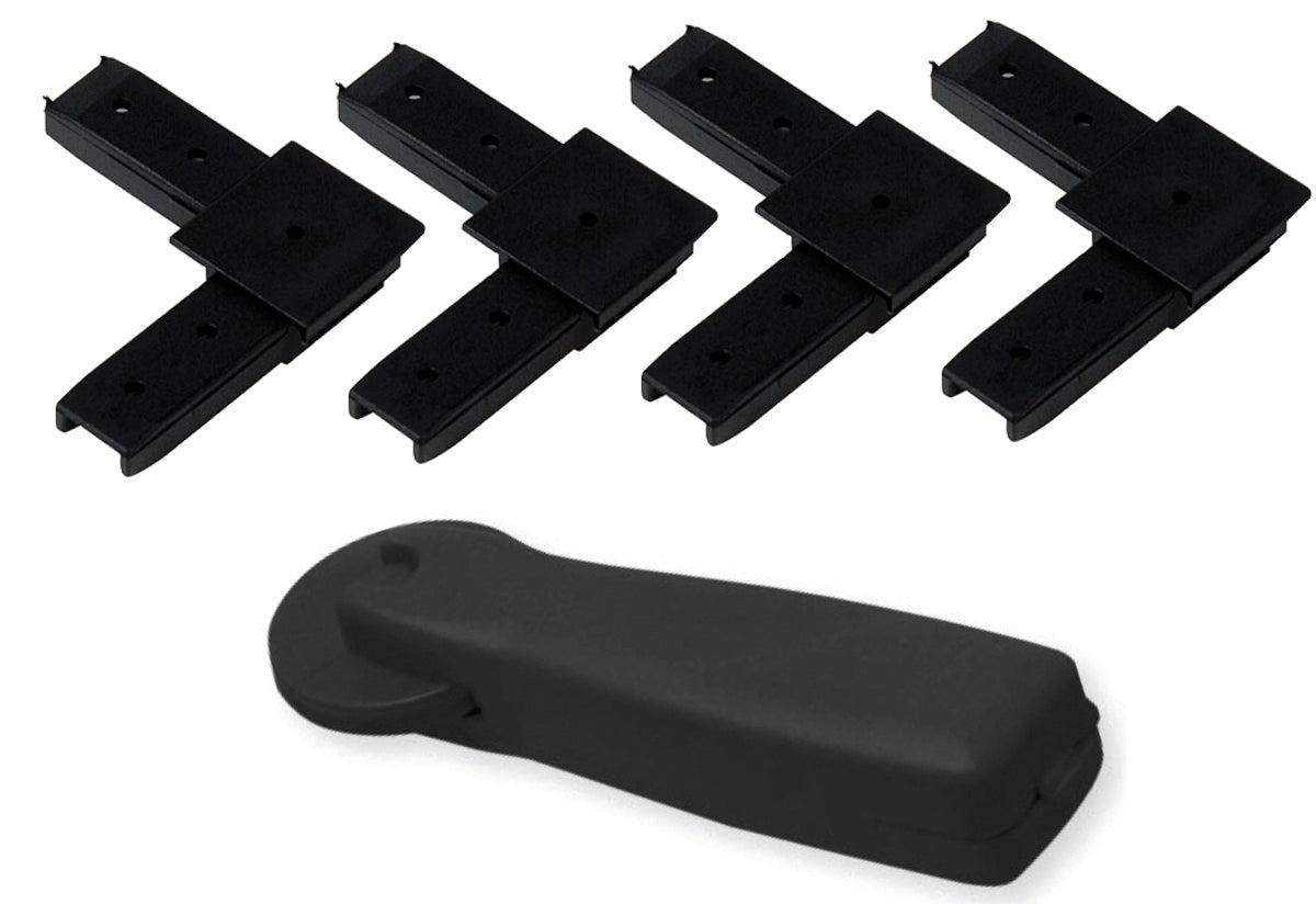 KIT 4 ANGOLI + ROTELLA PER PROFILO ZANZARIERA CLARISSA