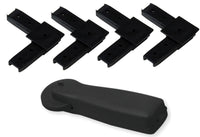 KIT 4 ANGOLI + ROTELLA PER PROFILO ZANZARIERA CLARISSA