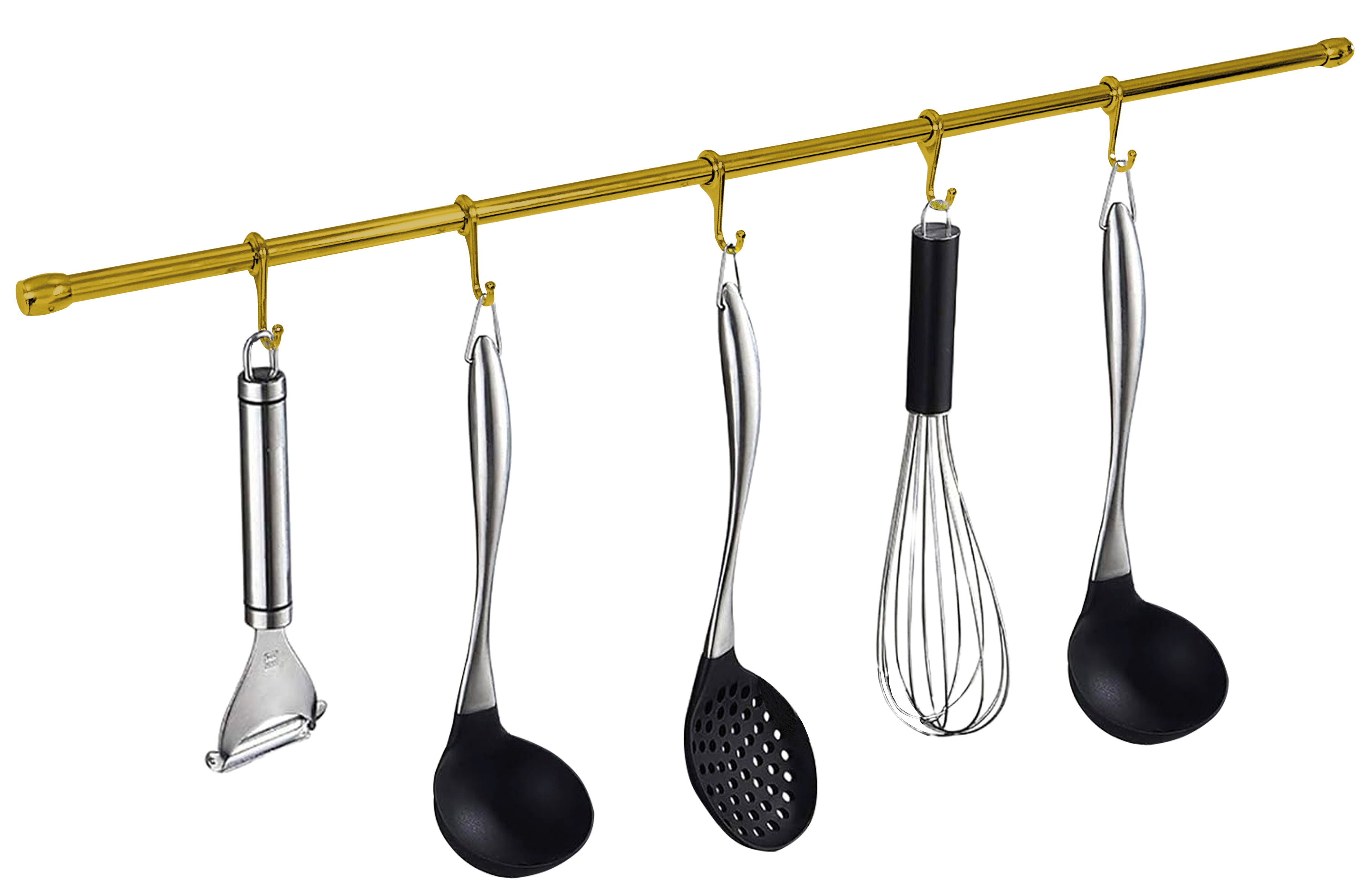 KIT TUBO SOTTOPENSILE PORTAMESTOLI CON ACCESSORI Ø mm. 16x1000 Bronzato