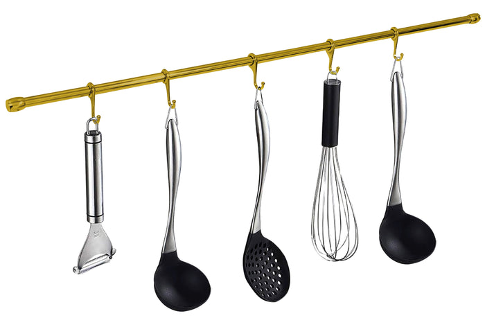 KIT TUBO SOTTOPENSILE PORTAMESTOLI CON ACCESSORI Ø mm. 16x1000 Bronzato