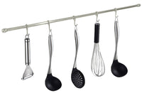 KIT TUBO SOTTOPENSILE PORTAMESTOLI CON ACCESSORI Ø mm. 16x1000 Cromo Satinato