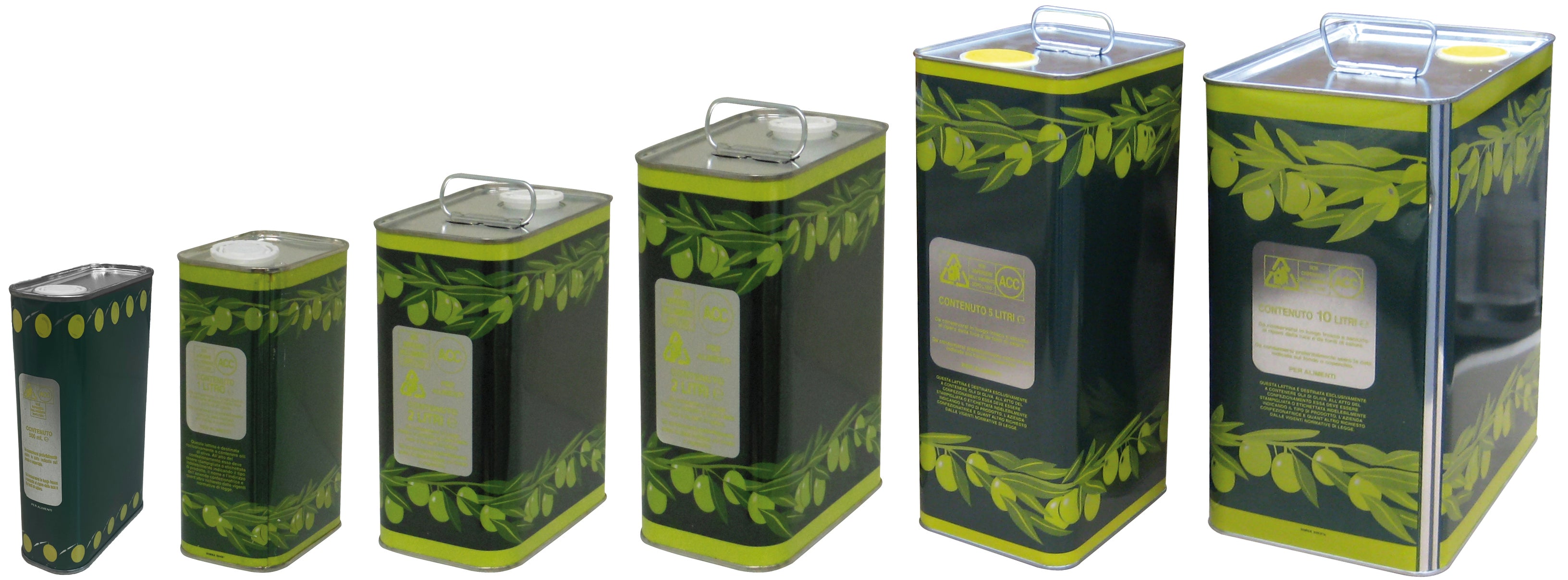 LATTINA PER OLIO CON TAPPO lt. 10 - cm. 16x24x30 h 3.00 pz