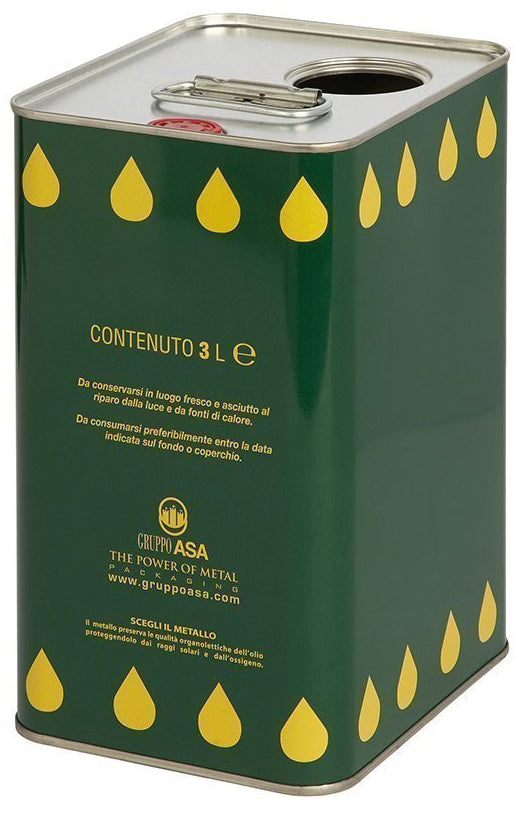 LATTINA PER OLIO SENZA TAPPO cm. 12x15x20,5 h  lt.  3 con doppio foro 12.00 pz