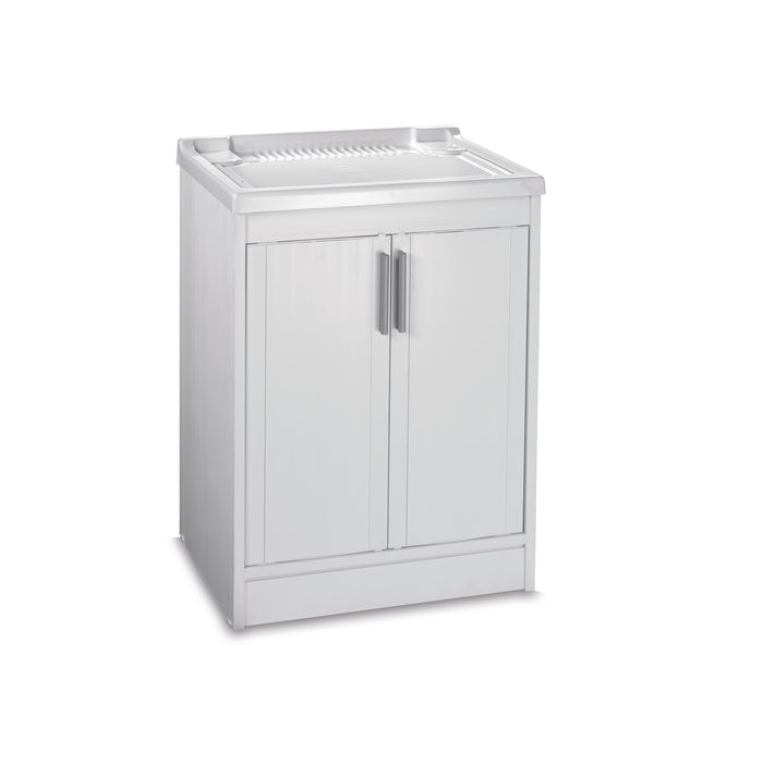 LAVATOIO IN RESINA BIANCO IN KIT  cm. 60x50x86 h