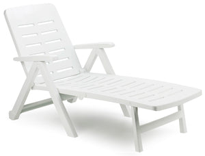 LETTINO PIEGHEVOLE CON RUOTE SMERALDO cm. 189x72x96 h col. Bianco