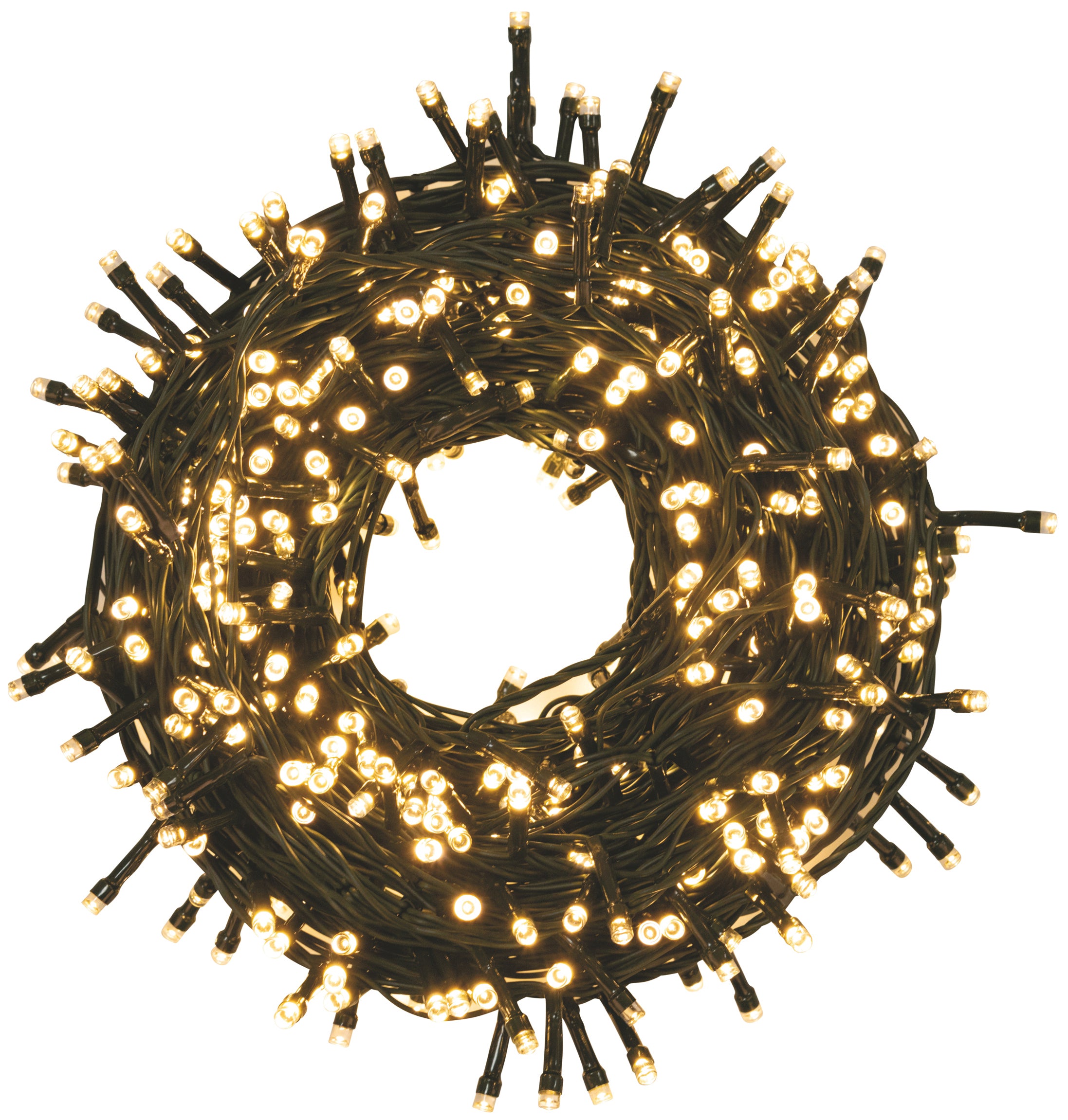 LUCI DI NATALE PER INTERNO ED ESTERNO BIANCO CALDO 1.000 led cavo luci 45 mt.