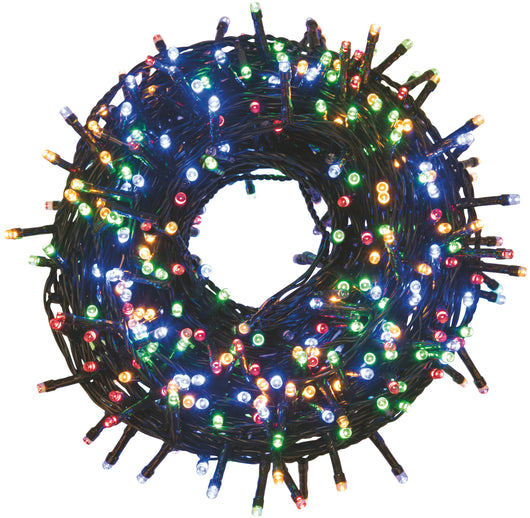 LUCI DI NATALE PER INTERNO ED ESTERNO MULTICOLOR 1.000 led cavo luci 45 mt.