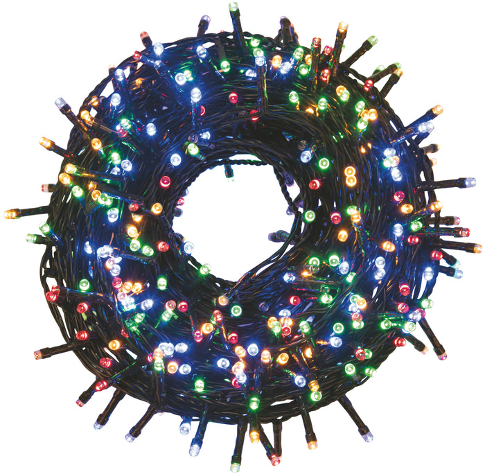 LUCI DI NATALE PER INTERNO ED ESTERNO MULTICOLOR 1.000 led cavo luci 45 mt.