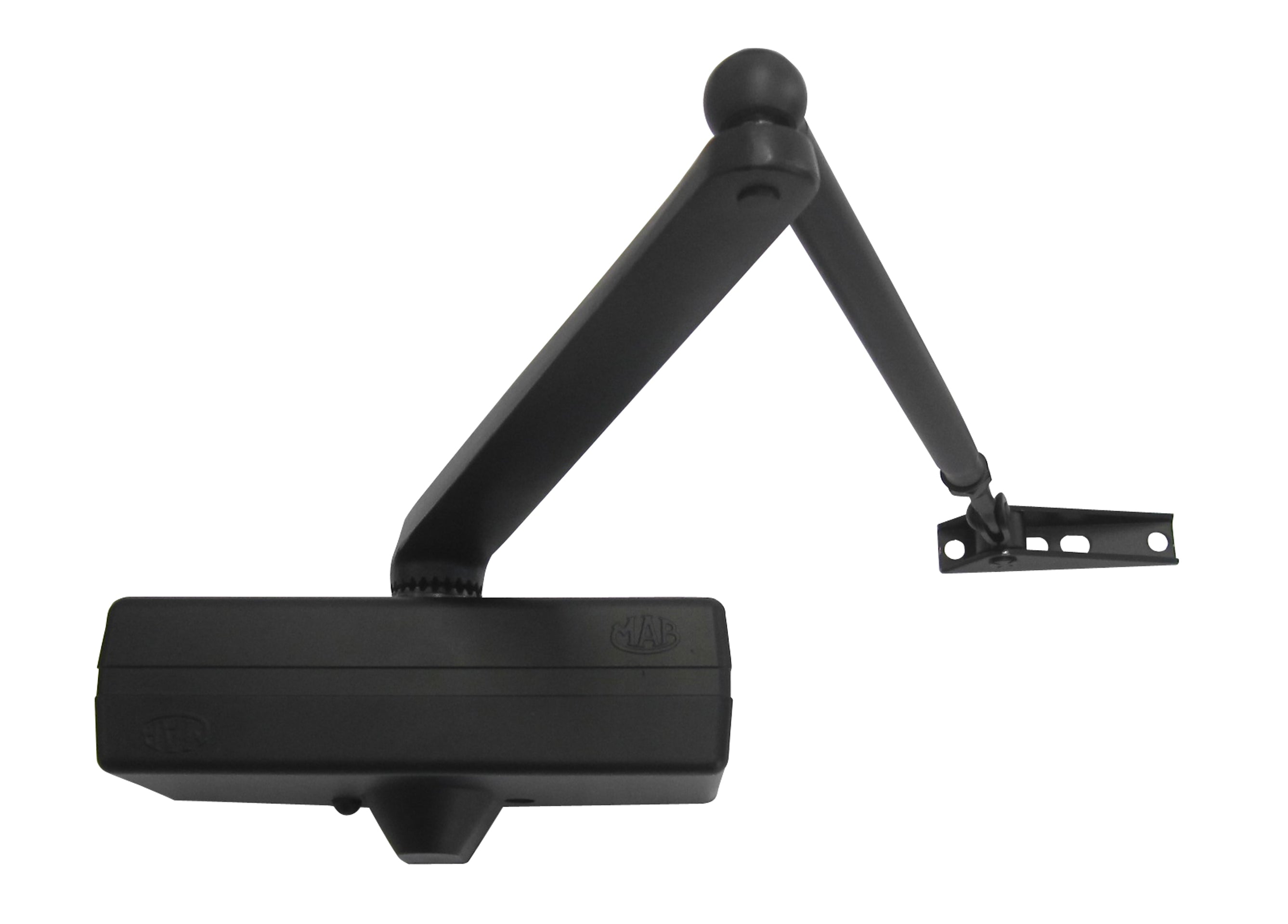 Mab CHIUDIPORTA AEREO CON FERMO Art. 564 x porte mm. 850÷1250 Col. Nero