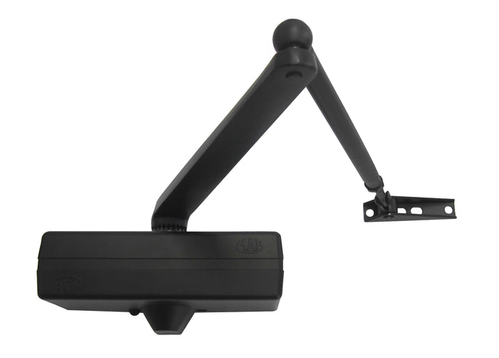 Mab CHIUDIPORTA AEREO CON FERMO Art. 564 x porte mm. 850÷1250 Col. Nero