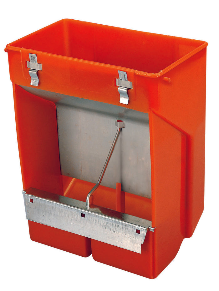 MANGIATOIA TRAMOGGIA PER CONIGLI A 2 SCOMPARTI SENZA COPERCHIO cm. 23x13x26 h