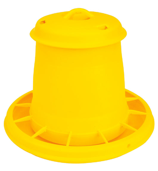 MANGIATOIA TRAMOGGIA PER POLLI CON ANTISPRECO Ø cm. 28x25 h  lt. 5,25 (kg. 3,5)