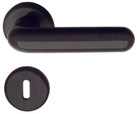 MANIGLIA NYLON CON ROSETTA QUADRO 8  col. Bianco 12.00 pz