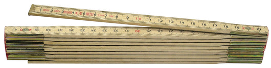 Metrica DOPPIOMETRO IN LEGNO NATURALE  lunghezza mt.2 12.00 pz