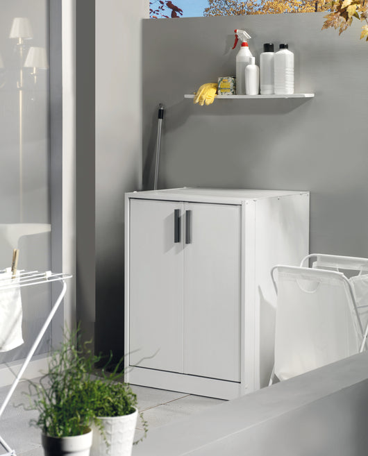 MOBILE COPRILAVATRICE IN RESINA col. Bianco cm. 66,5x59,5x91 h