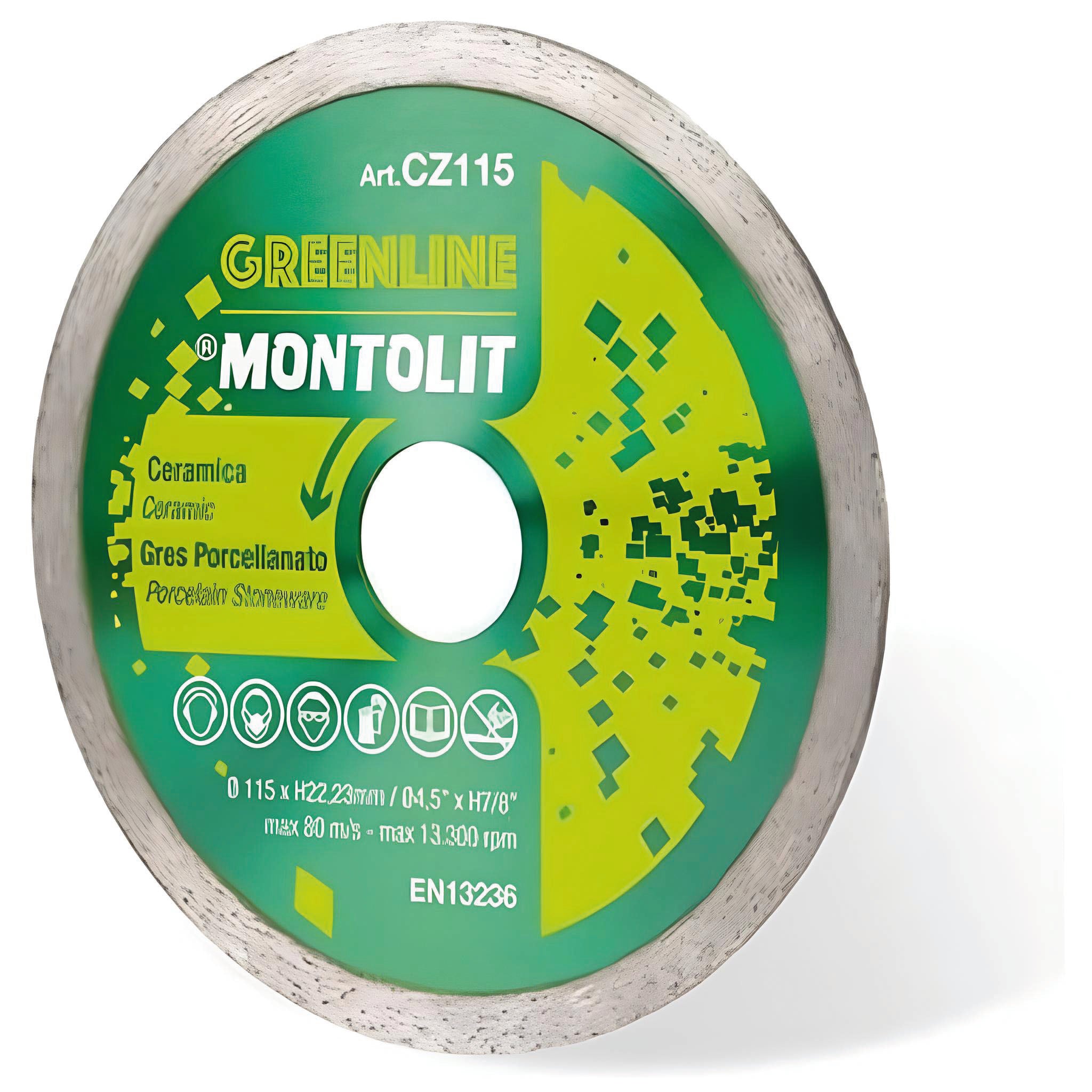 Montolit DISCO DIAMANTATO CZETA PER GRES PORCELLANATO E CERAMICA  Ø mm. 115x1,4x22,23