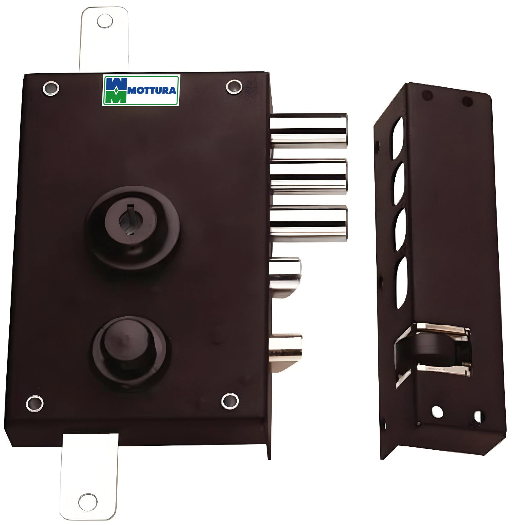 Mottura ELETTROSERRATURA TRIPLICE DA APPLICARE CON SCROCCO Art. 30.E30 E.mm. 63 Dx