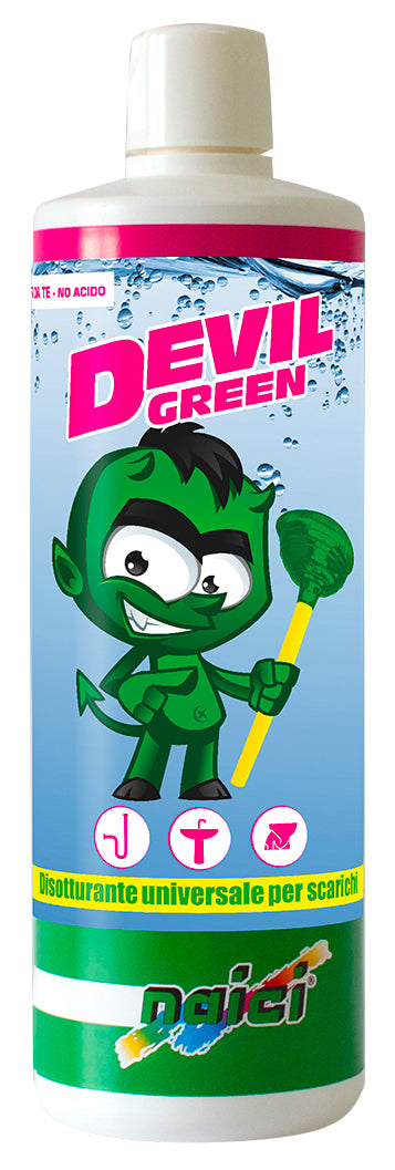 Naici DISOTTURANTE PER SCARICHI DEVIL GREEN  lt. 1 12.00 pz