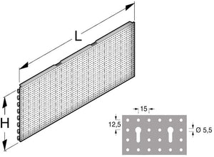 PANNELLO DI FONDO FORO CHIAVE cm. 100x40 h Col. Bianco RAL9001
