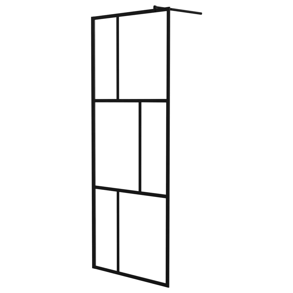 Box doccia walk-in parete doccia parete box doccia bagno interni casa vetro temperato nero 80 x 195 cm 02_0002136