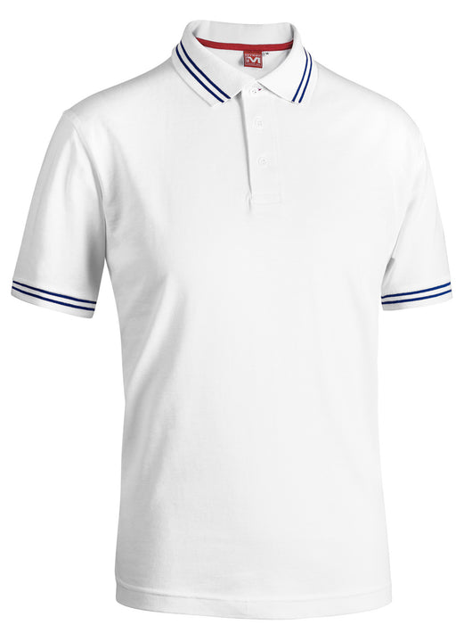 POLO SMITH Col. Bianco/Blu Navy Mis. XL