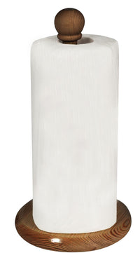 PORTAROTOLO IN LEGNO SCURO CON ROTOLO