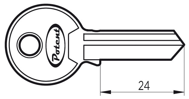 Potent CHIAVE GREZZA PER SERRATURE SERIE C-1600 5.00 pz