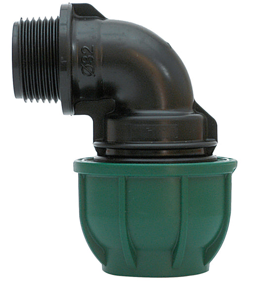 RACCORDO A COMPRESSIONE PN10 GOMITO 90  ° F/M mis. 32x1 10.00 pz