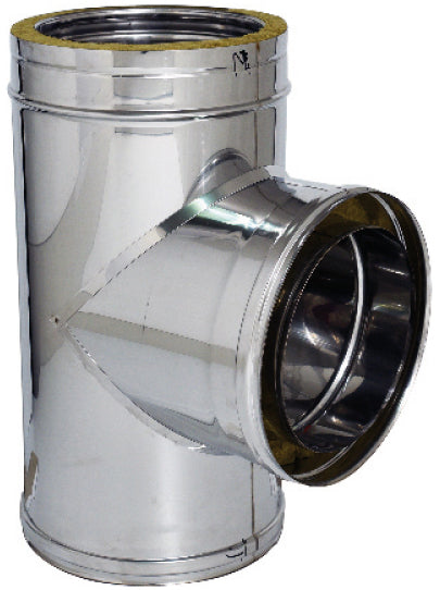 RACCORDO A T DOPPIA PARETE PER STUFA Ø interno/esterno cm.10/15