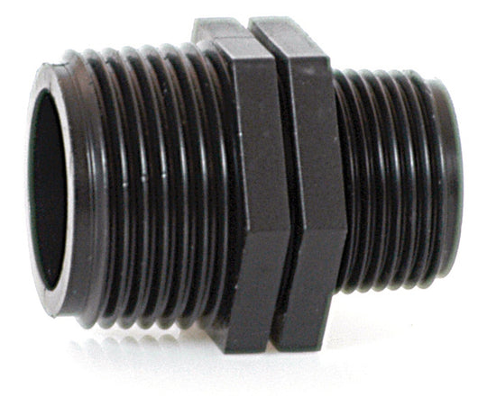 RACCORDO FILETTATO NIPPLO RIDOTTO PER TUBO IN POLIETILENE mis.1.1/2x1 20.00 pz