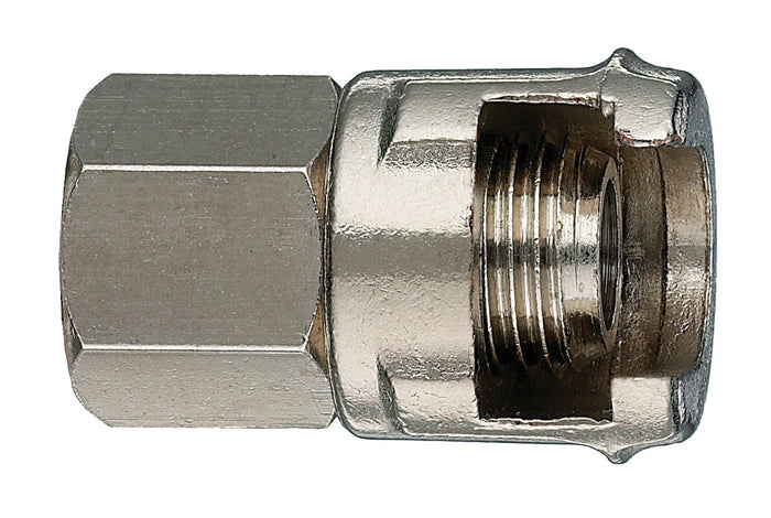 RACCORDO FILETTATO PER COMPRESSORI DADO FRESATO  1/4 F 10.00 pz