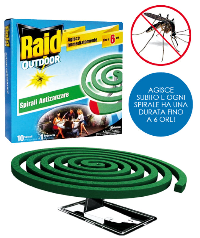 Raid SPIRALI ANTIZANZARE 10 pz. 24.00 pz