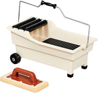 Raimondi VASCHETTA LAVAPAVIMENTI PULIRAPID 2 RUOTE-2 PIEDI-3 RULLI  lt. 20