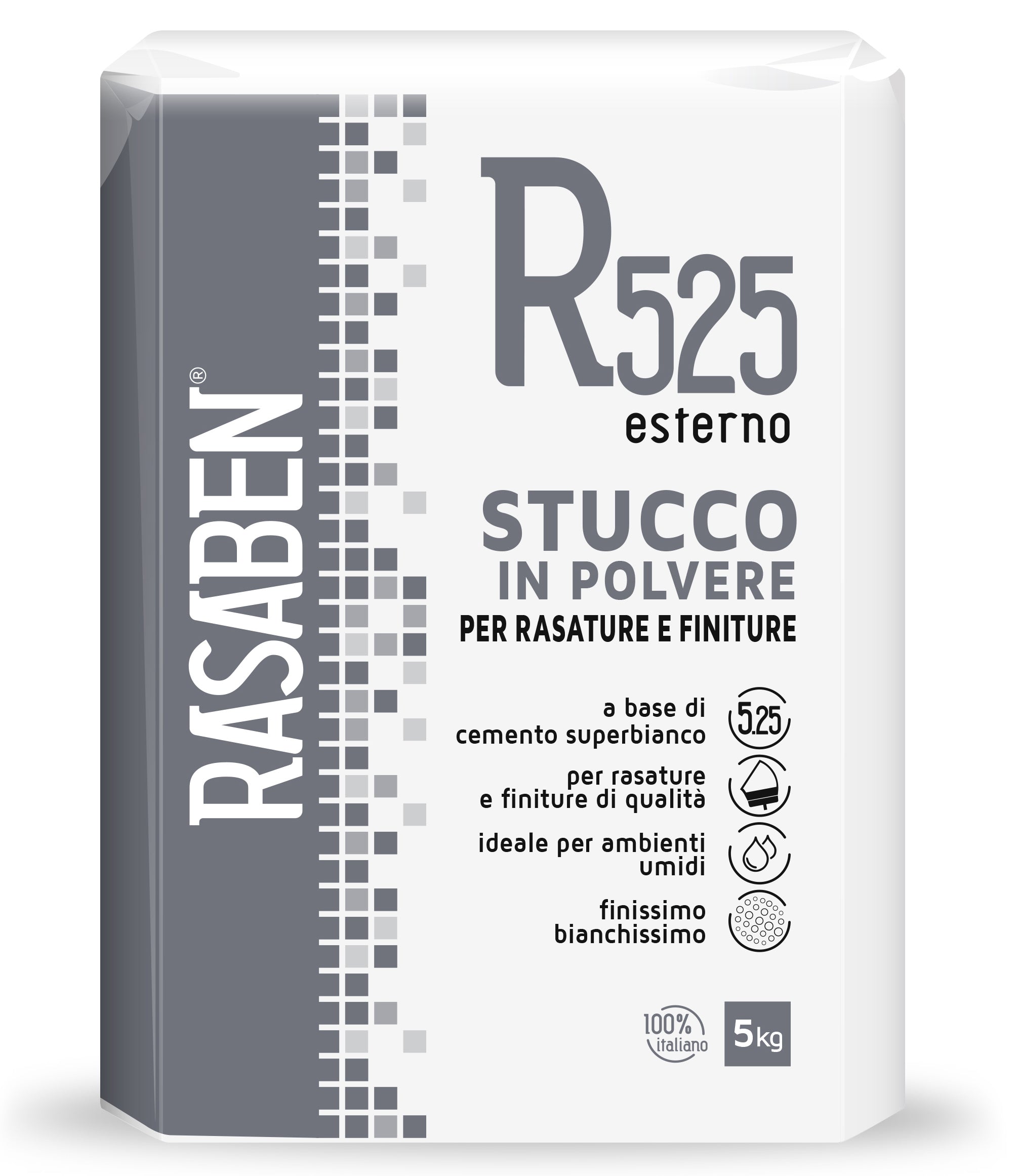 Rasaben STUCCO IN POLVERE PER ESTERNI R525 kg. 5 4.00 pz