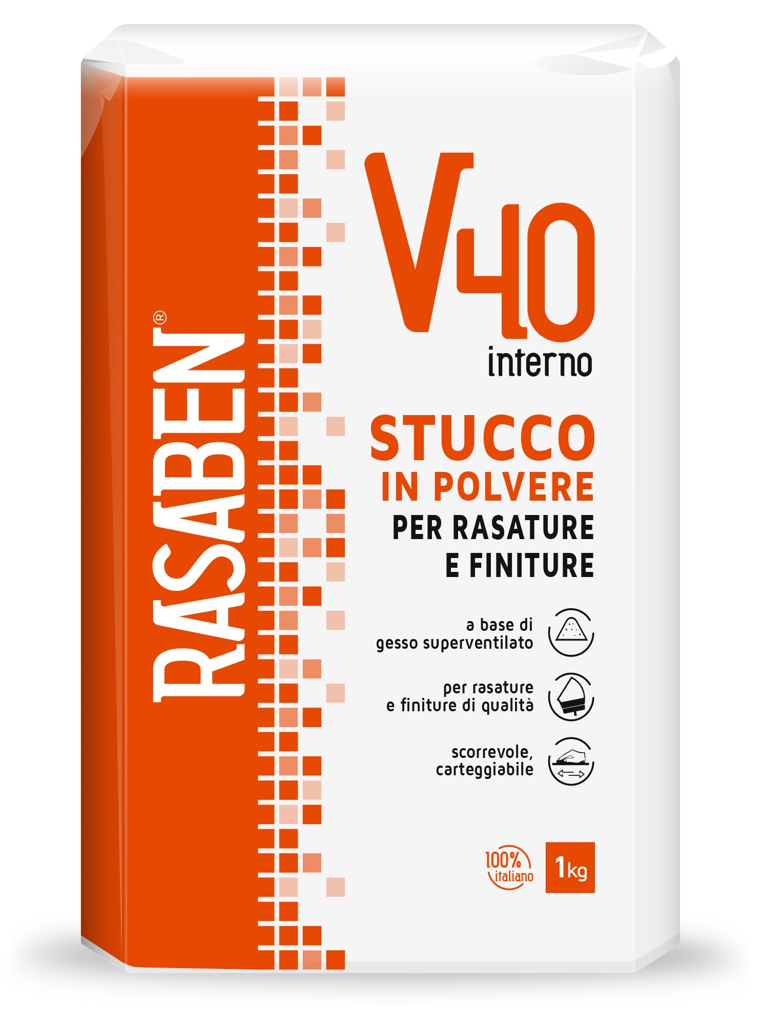 Rasaben STUCCO IN POLVERE PER INTERNI  V40 kg. 1 24.00 pz