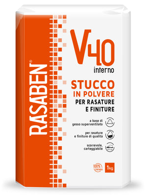 Rasaben STUCCO IN POLVERE PER INTERNI  V40 kg. 1 24.00 pz