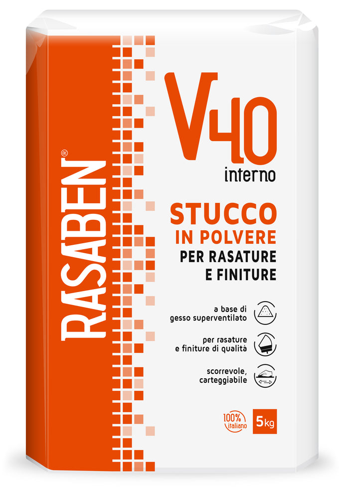 Rasaben STUCCO IN POLVERE PER INTERNI  V40 kg. 5 4.00 pz