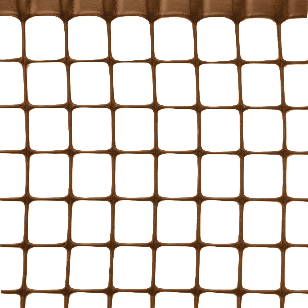 RETE IN PLASTICA QUADRANET X BALCONI maglia  mm.10x10 rotolo mt.50 H. cm. 100 - Marrone
