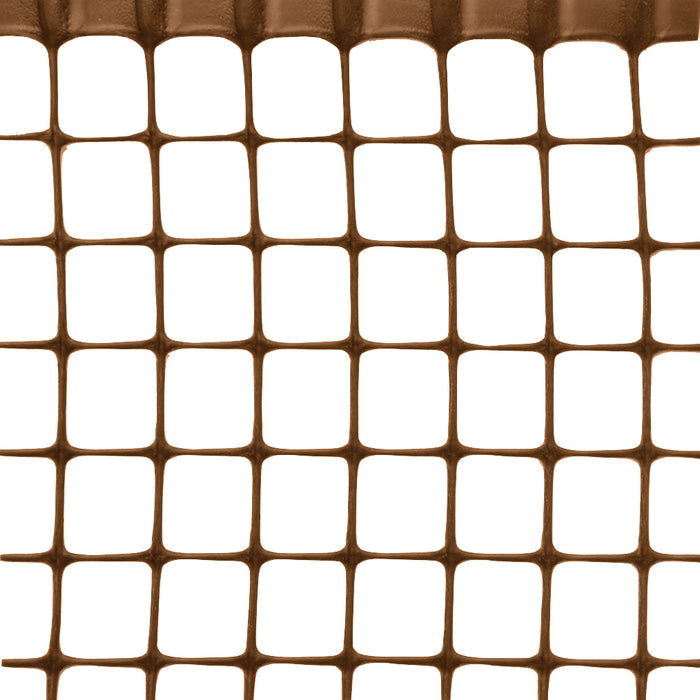 RETE IN PLASTICA QUADRANET X BALCONI maglia  mm.10x10 rotolo mt.50 H. cm. 100 - Marrone